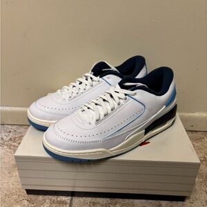 Air Jordan 2/3 US 12 Men's White/University Blue UNC Nike Retro - FD0383-144 NIB